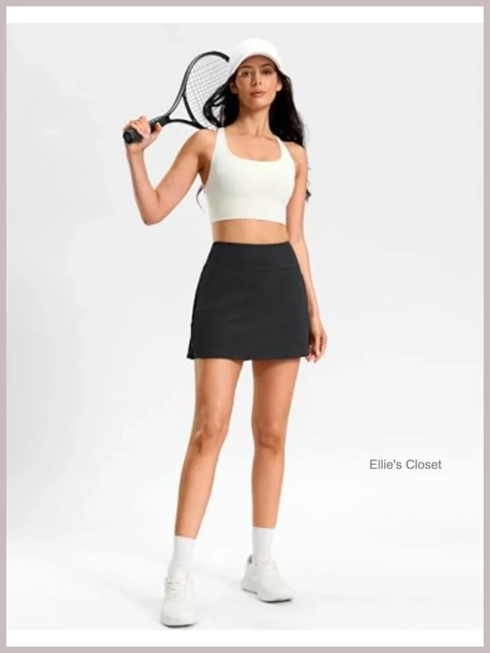 High Waisted Skort with Pockets, Side Slits, Built-in Shorts, A Line, Athletic